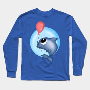 Dolphin with a balloon Long Sleeve T-Shirt